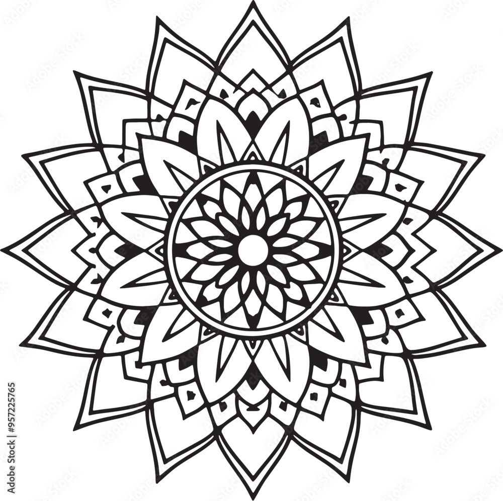 Handmade Mandala Coloring Page Handmade Mandala Coloring Page