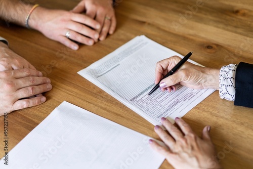 Signing Real Estate Agreement photo