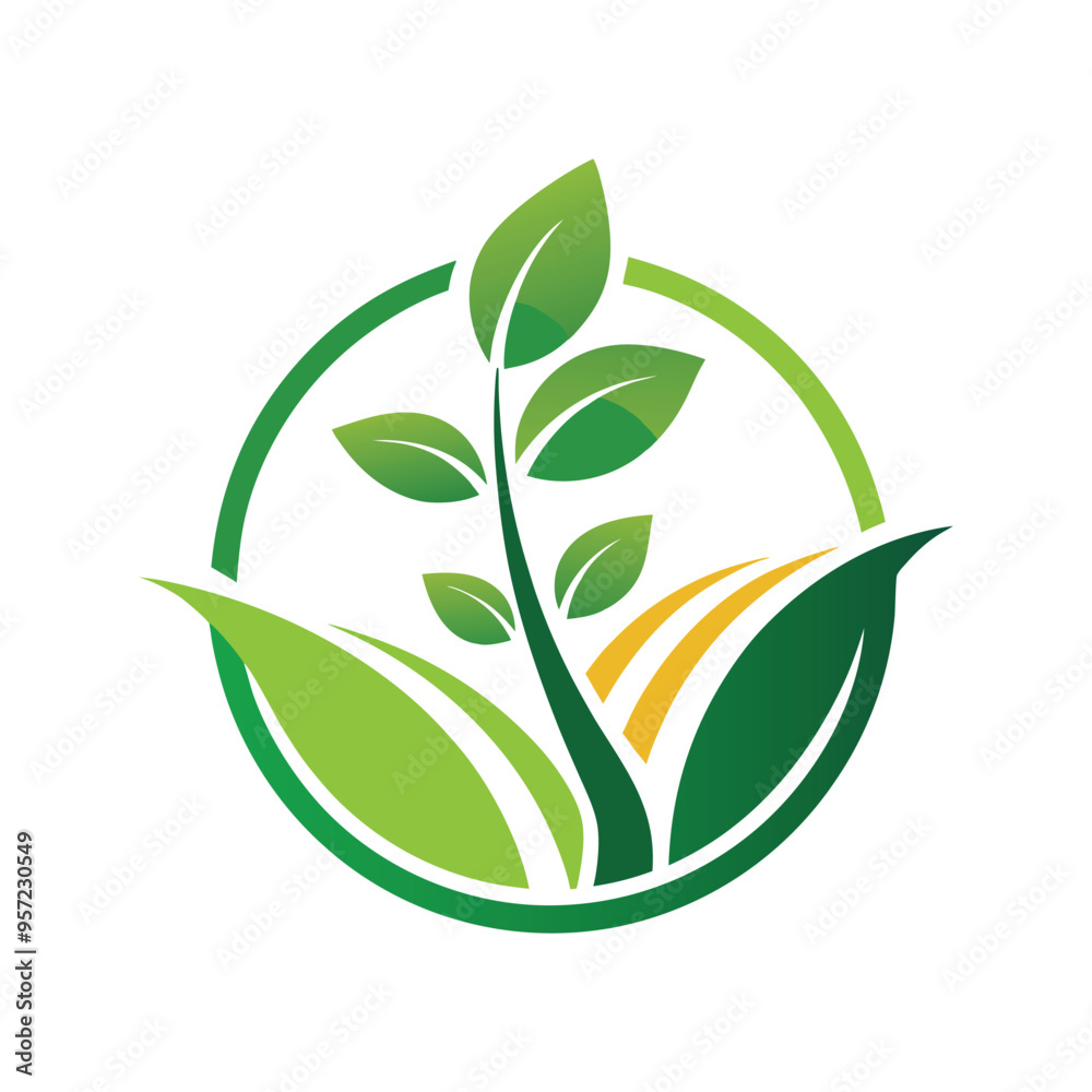 green leaves logo green leaves logo