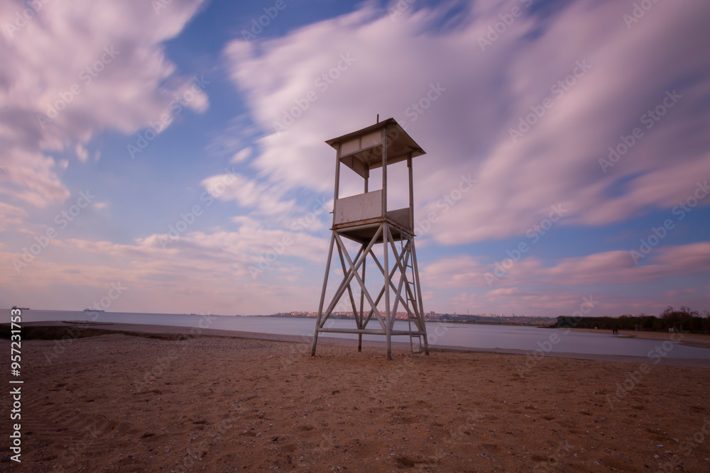Lifeguard towers taken on different beaches. Lifeguard towers taken on different beaches.