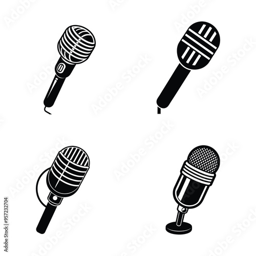 silhoueete  rec mic bundle vector 3