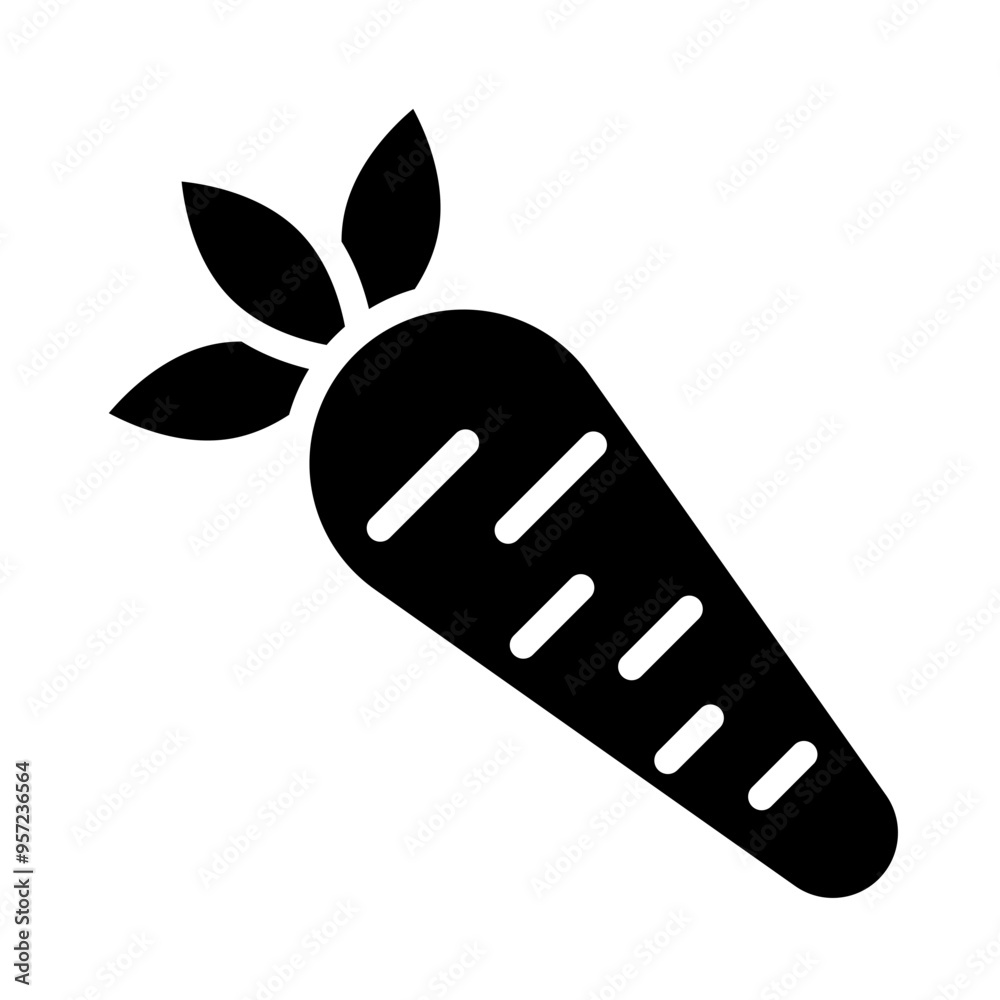 Carrot Vector Glyph Icon Design Carrot Vector Glyph Icon Design