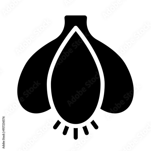 Garlic Vector Glyph Icon Design