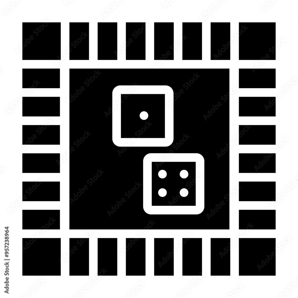 Board Game Vector Glyph Icon Design Board Game Vector Glyph Icon Design