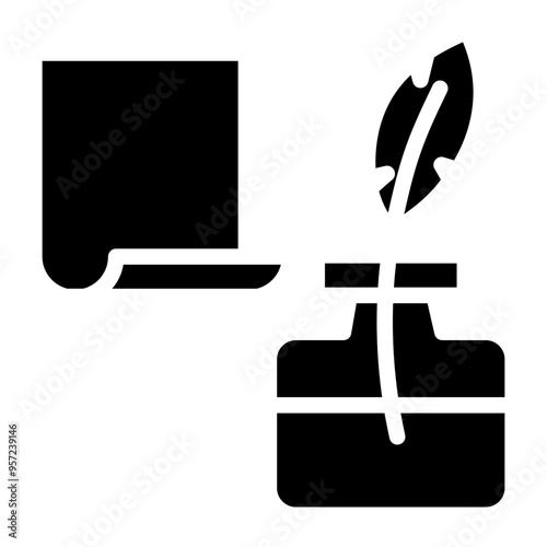 Poetry Vector Glyph Icon Design