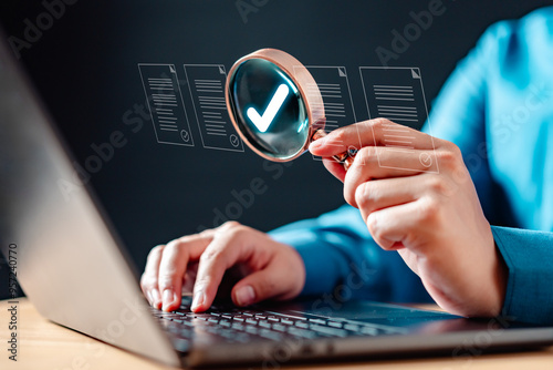 Fotografie document, information, paper, text, examining, find, inspect, investigation, management, research