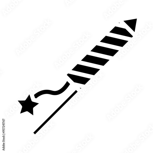 Firecrackers Vector Glyph Icon Design