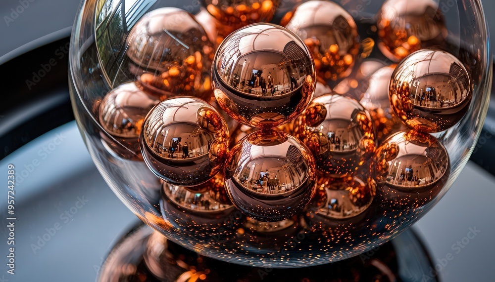 Snowy pine tree decoratively encased in a clear Christmas globe. Snowy pine tree decoratively encased in a clear Christmas globe.