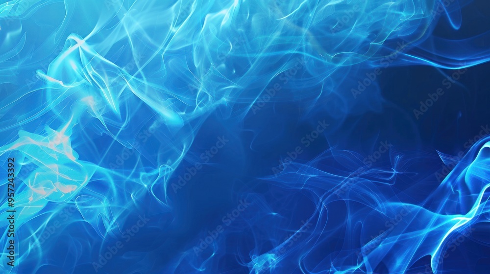 Fototapeta premium Abstract Blue Smoke Pattern