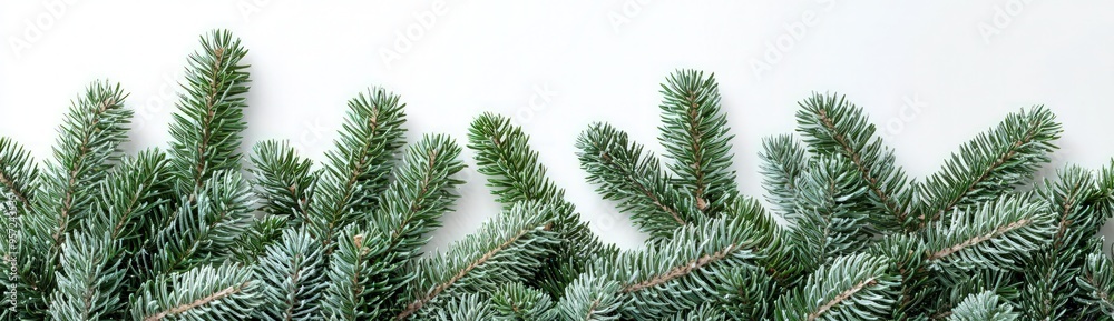 Professional high-resolution photo of a green Christmas garland isolated on a white backdrop. Professional high-resolution photo of a green Christmas garland isolated on a white backdrop.
