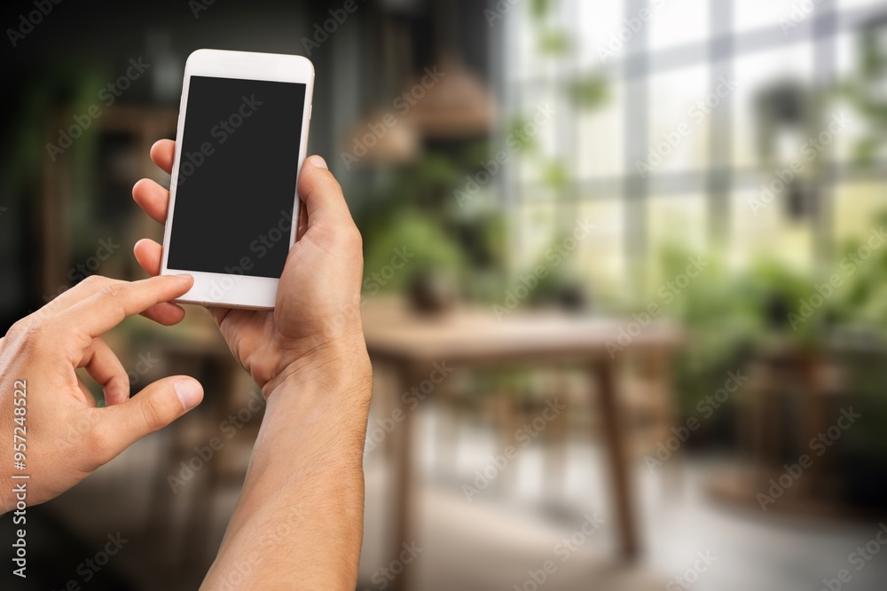 cell phone with blank screen mockup. cell phone with blank screen mockup.