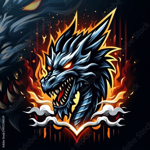 Wallpaper Mural dragon head tattoo Torontodigital.ca