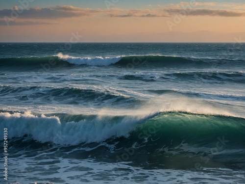 Sky meets sea in a tranquil, expansive scene.
