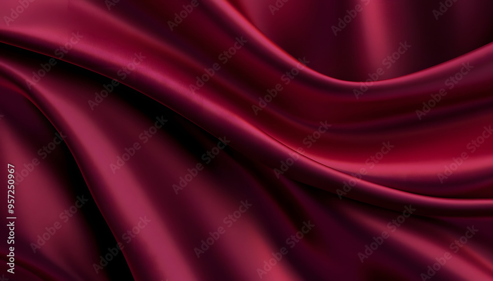 Obraz premium a sumptuous burgundy silk texture creates an elegant and luxurious background perfectly suited for fashion beauty and romantic design concepts luxury love and rich fabric generative ai