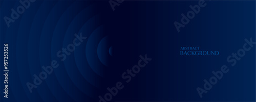 A dark blue background with concentric circles.