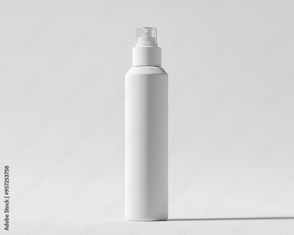 White Spray Bottle in Minimalist Composition A Blank Canvas for Branding Bottle Mockup White Spray Bottle in Minimalist Composition A Blank Canvas for Branding Bottle Mockup