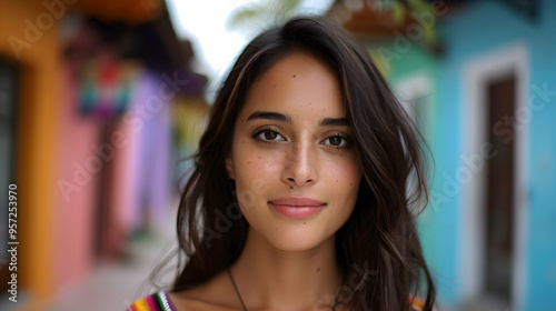 Wallpaper Mural Colombian Young Woman The City Torontodigital.ca