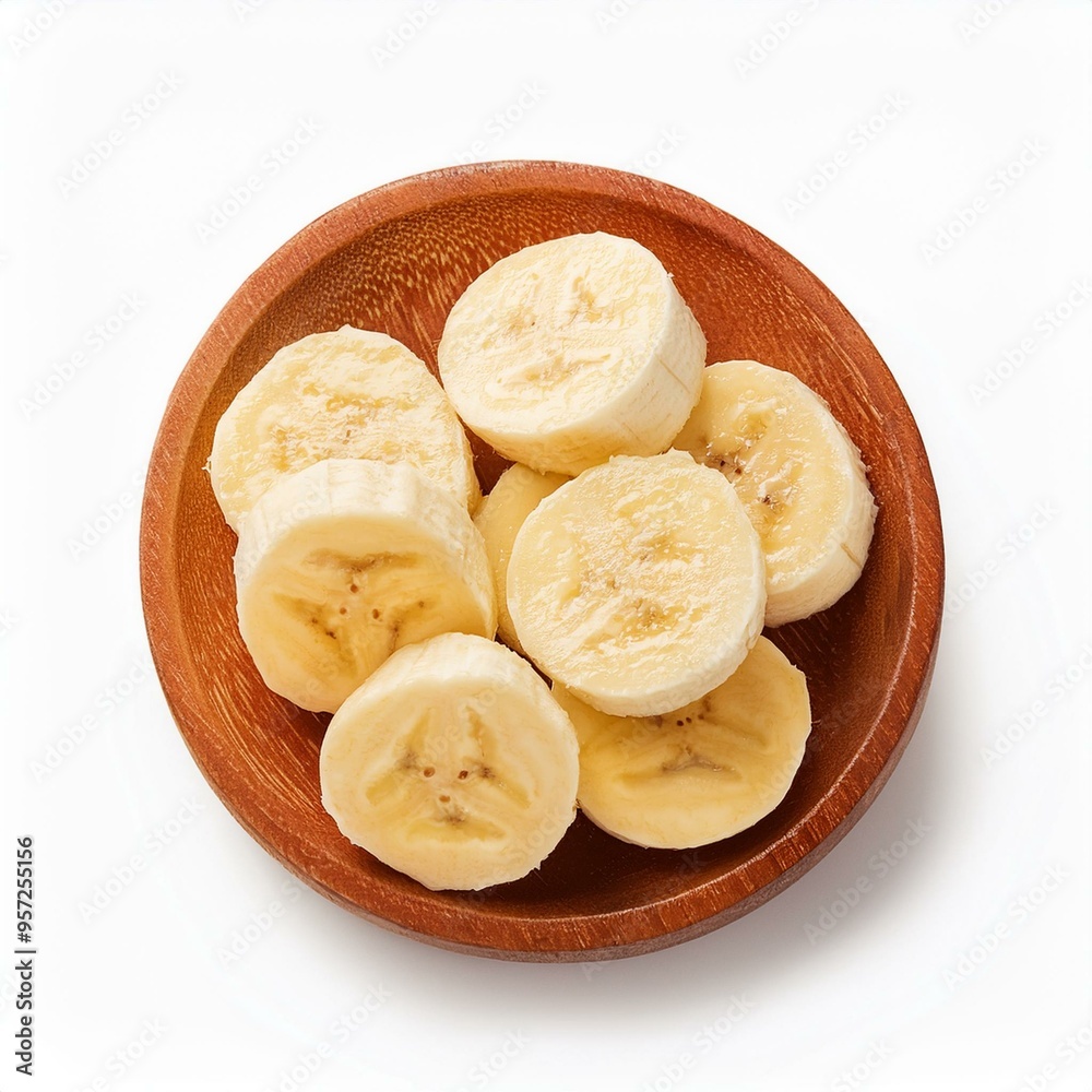 Sliced banana isolated on white background Sliced banana isolated on white background