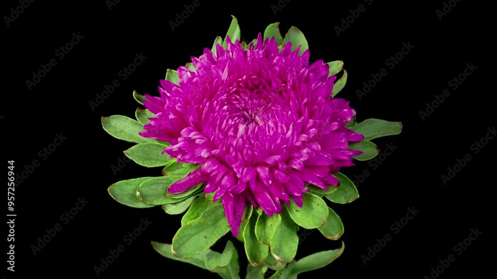 dahlia isolated on black