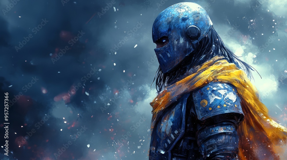 supeheroic character concept design with vibrant background for mobile wallpaper and desktop use showcasing a warrior in armor supeheroic character concept design with vibrant background for mobile wallpaper and desktop use showcasing a warrior in armor
