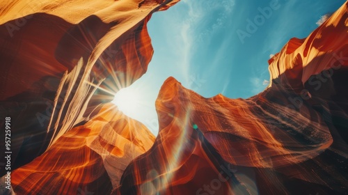 Wallpaper Mural Sunbeams Through Antelope Canyon Torontodigital.ca