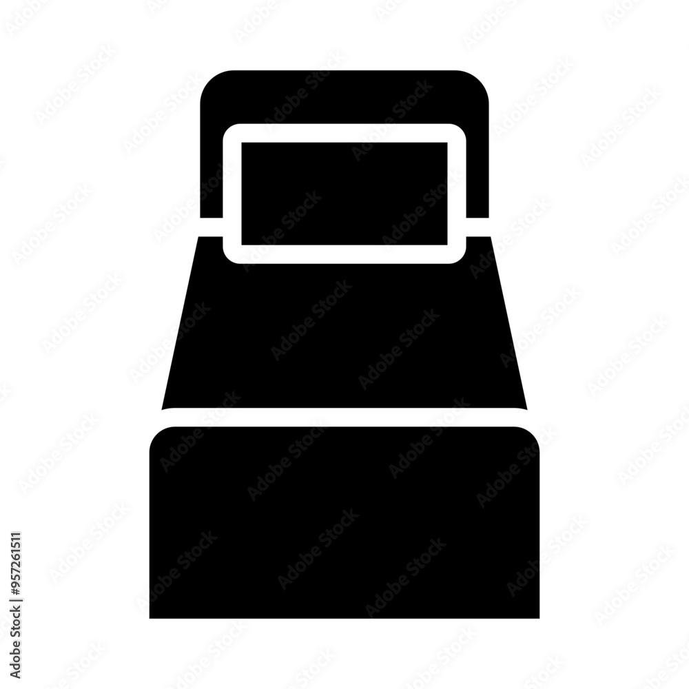 Single Bed Vector Glyph Icon Design Single Bed Vector Glyph Icon Design