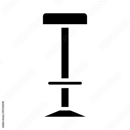 Bar Stool Vector Glyph Icon Design