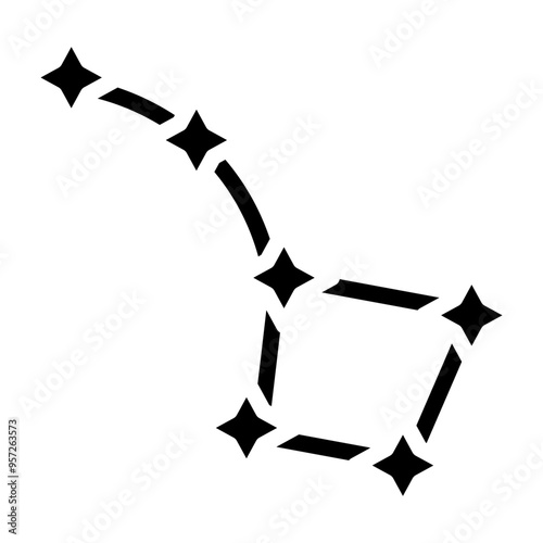 Constellations Vector Glyph Icon Design