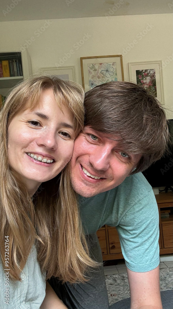 UGC candid couple home selfie UGC candid couple home selfie