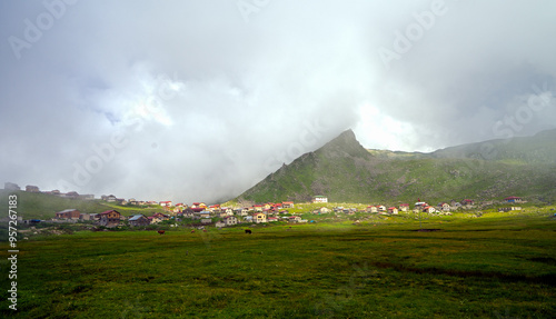 Kaçkar Mountains National Park, Rize, Turkey, famous for its high mountain alpine meadows and plateaus in terms of tourism