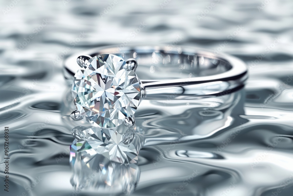 Diamond Ring. Elegant Jewellery in Gold and Silver with Gemstones Diamond Ring. Elegant Jewellery in Gold and Silver with Gemstones