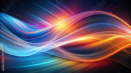 A vibrant, abstract background featuring smooth, colorful waves that flow seamlessly into one another.