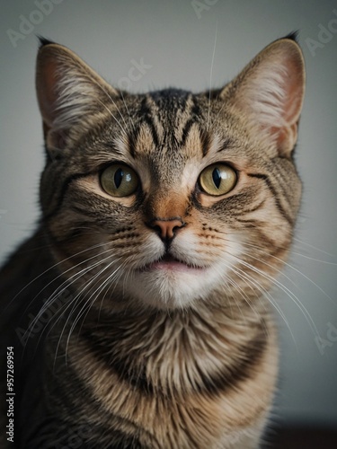 Smiling Cat Portrait Portrait of a cat smiling.