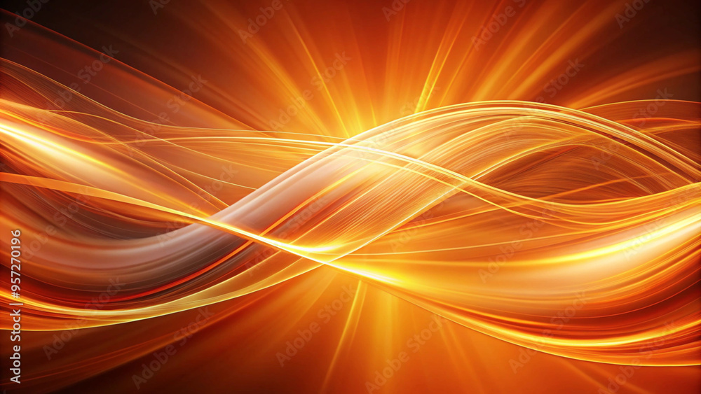 Obraz premium An abstract background of golden waves, characterized by smooth lines and a tranquil aesthetic.