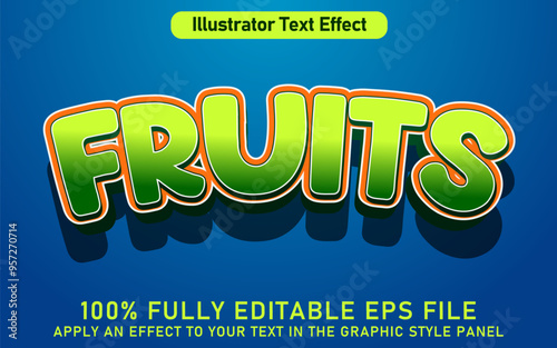 EDITABLE FRUITS TEXT EFFECT