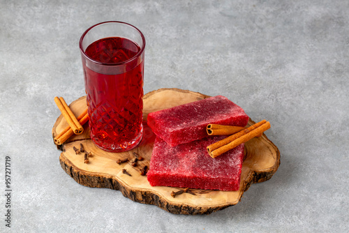 Kizilcik or Kizamik Sekeri - Red Sugar used for Lohusa Sherbet. photo