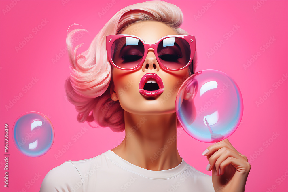 Pink Elegance with Bubbles Pink Elegance with Bubbles