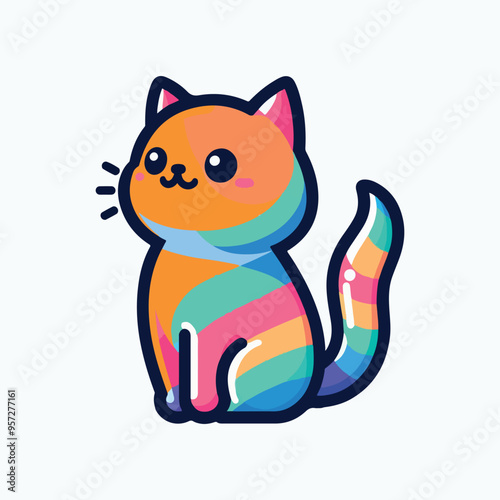 A cheerful little cat spreading joy with its paws raised high, ready to brighten your day with happiness.







