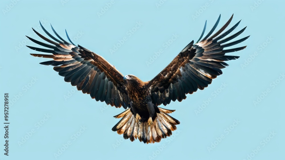 Fototapeta premium An eagle soaring majestically in the sky. Freedom concept