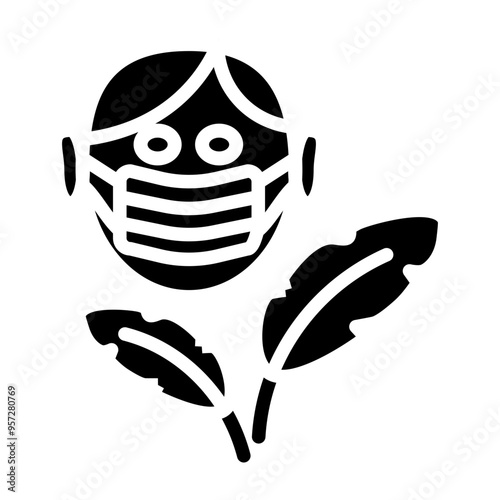 Seasonal Allergies Vector Glyph Icon Design
