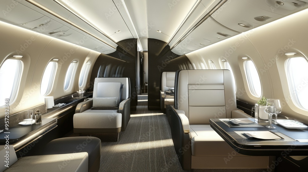 Business class with a sleek modern design Business class with a sleek modern design