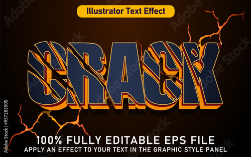 EDITABLE CRACK TEXT EFFECT