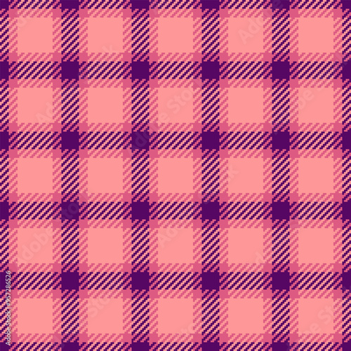 1940s vector textile tartan, length background pattern fabric. African seamless texture check plaid in red and deep purple colors.