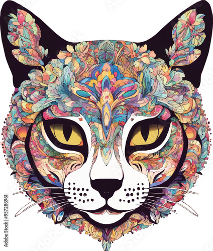 Cat vector Illustator.