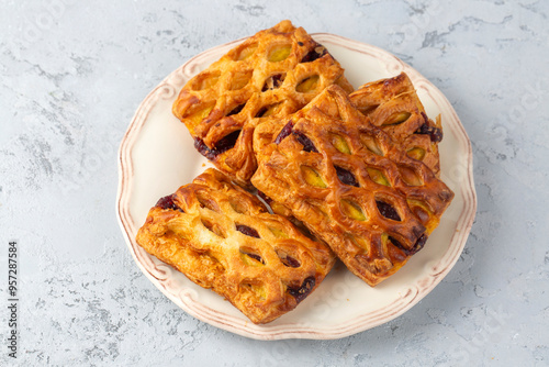 Miniature Danish Pastries with cherry - Cherry pie