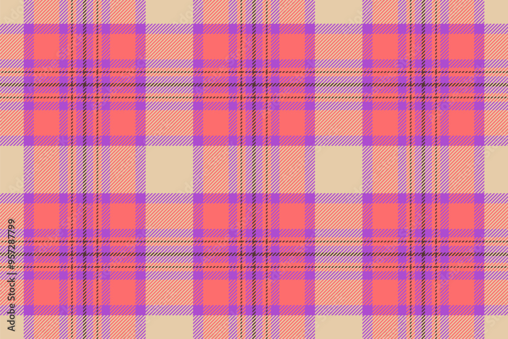 Net seamless pattern background, flannel texture textile vector. Mat check plaid tartan fabric in red and purple colors. Net seamless pattern background, flannel texture textile vector. Mat check plaid tartan fabric in red and purple colors.