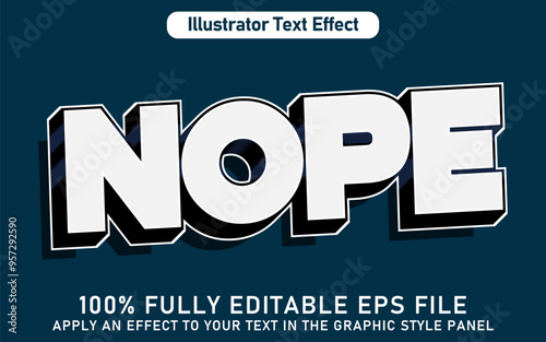 EDITABLE NOPE TEXT EFFECT