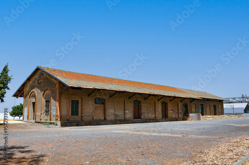 Don Benito Railwaystation in the province of Badajoz, with Media Distancia services, Extremadura, Spain