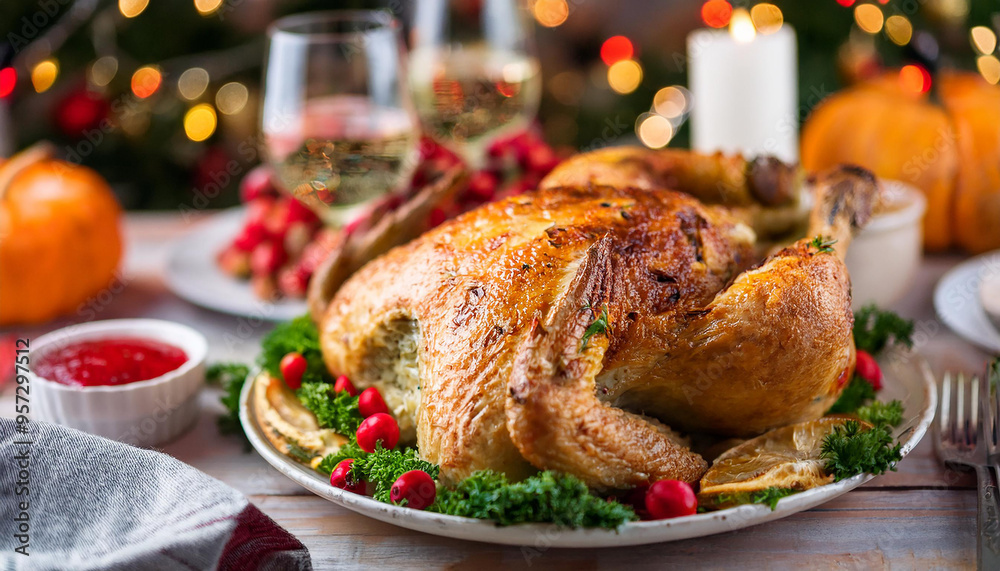 Stuffed roast chicken. Delicious and flavorful holiday dinner. Tasty food. Happy Thanksgiving day. Stuffed roast chicken. Delicious and flavorful holiday dinner. Tasty food. Happy Thanksgiving day.