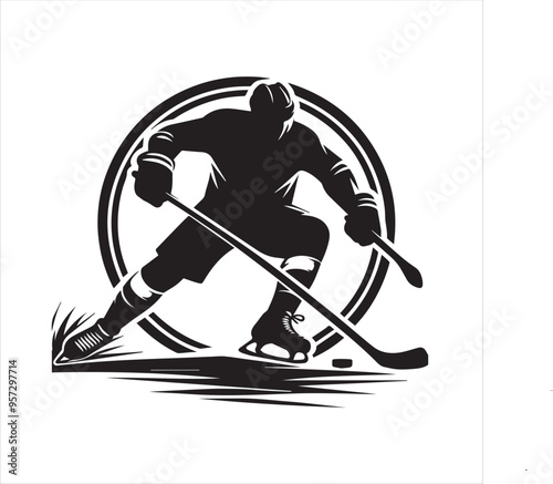 hockey player silhouette